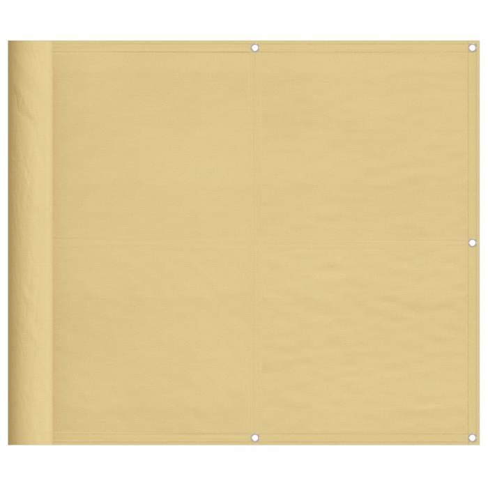 VidaXL Écran de Balcon, Brise-vue de Jardin, Écran de Protection, Écran d'Intimité Terrasse Extérieur, Sable 90x500 cm 100% 4000030