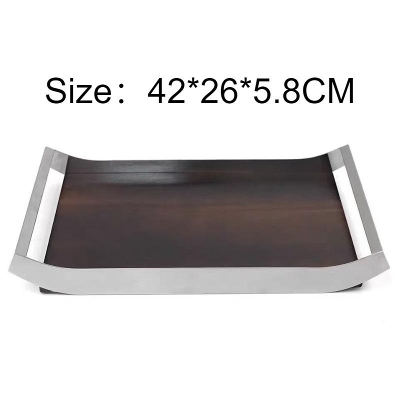

Walnut Wooden Tray Luxury Perfume Makeup Storage Trays Jewelry Coffee Tea Plates Home Kitchens Storage Organization Accessories
