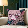 D-Danganronpa C-Chiaki N-Nanami Anime Pillow Case Square Double-Sided Sofa Cushion Cover Bedroom Bedside Pillow