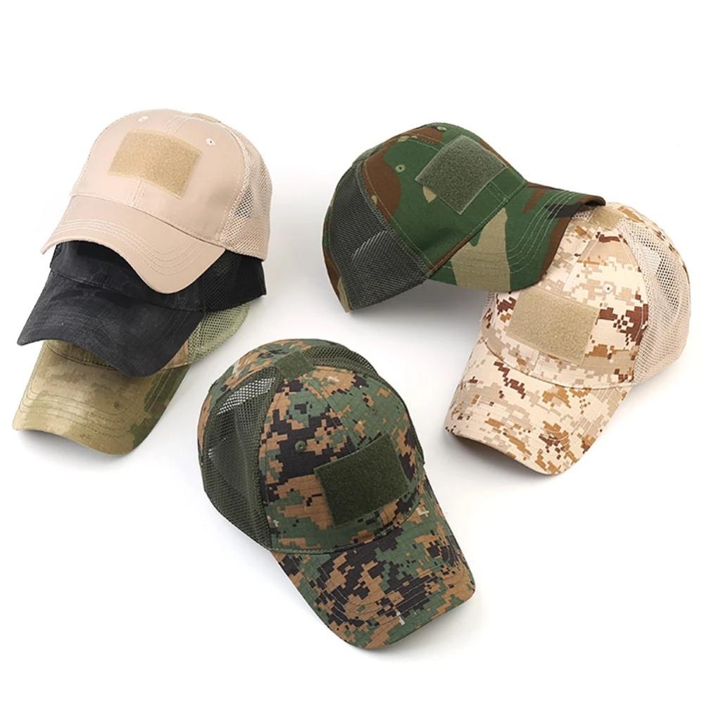 Cap Outdoor Sport Snapback Stripe Cap Camouflage Hat Simplicity Camo  Mesh Cap Sport Shade