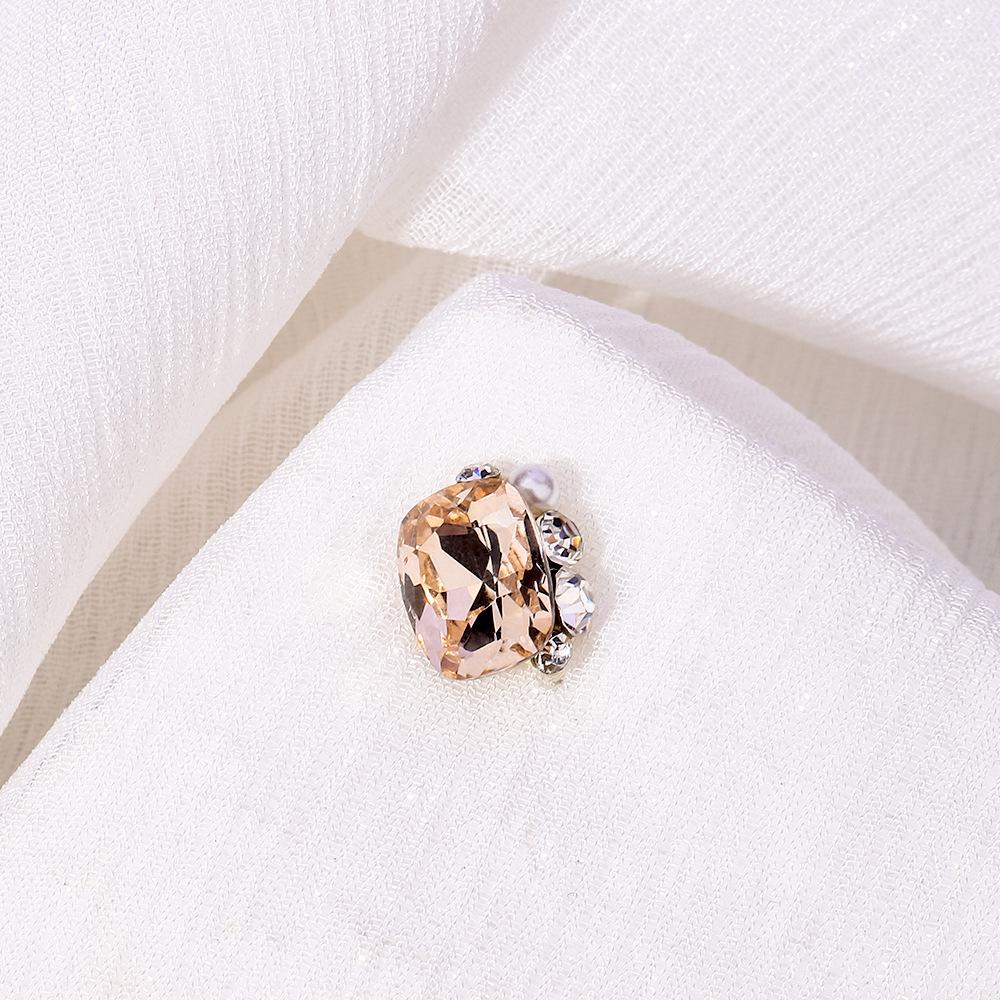 Light Coffee Merad Crystal Stack Diamond Finished Diamond Decoration Material Crooked Heart Peach Heart Rock Sugar Fertilizer Square Three-Dimensional