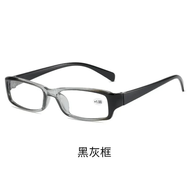 Reading Eyeglasses Rectangle Frame Clear Lens Design Glasses for Man Woman Ultralight Resin HD Presbyopic Eyeglasses