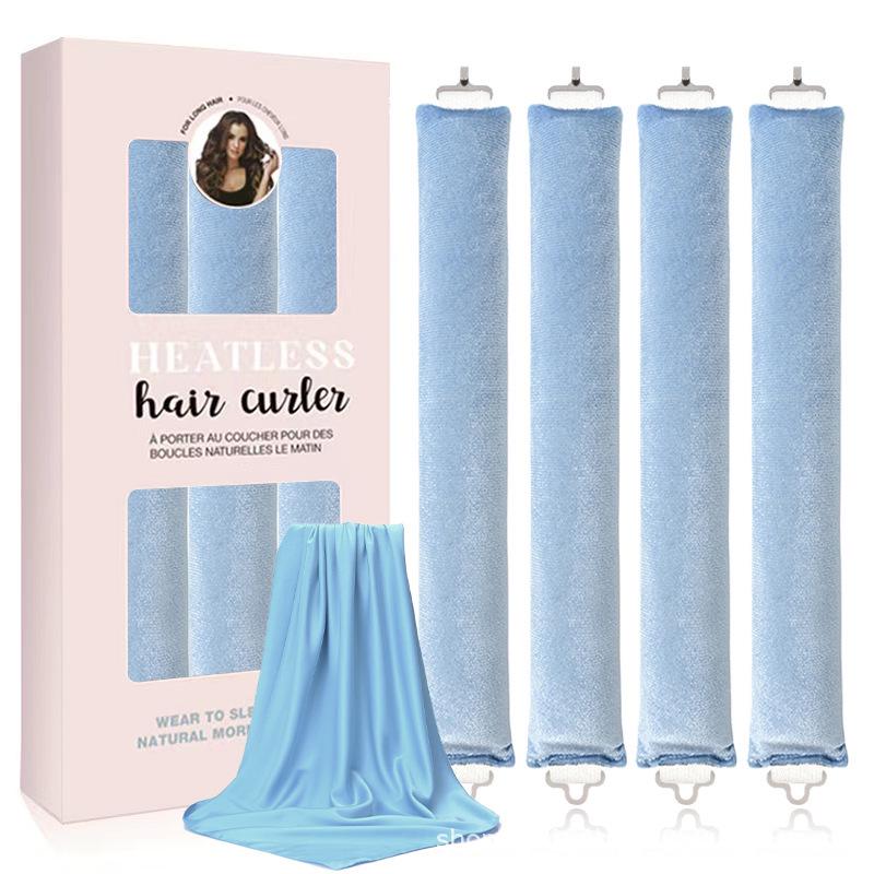 Exclusive 3-Piece No-Heat Curling Iron Set - U-Shaped Sleep Waves In Color Box Packaging