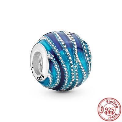 925 Sterling Silver Zircon Crab Balloon Blue Series Beads Charms Fit Original Fashion Bracelet Women Fashion Diy Jewelry