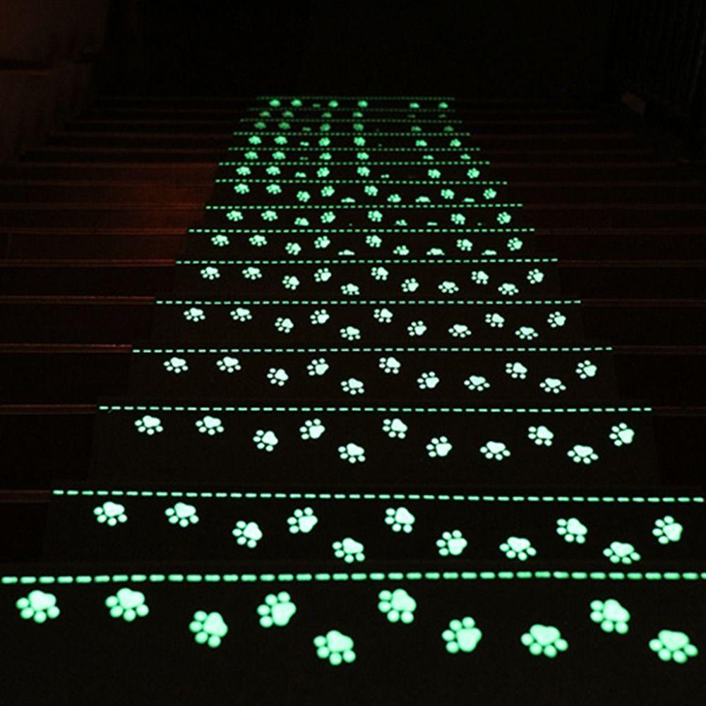 Safety Mute Step Anti-slip Pad Washable Step Rug Carpet Luminous Bear Claw Stair Mat  Floor