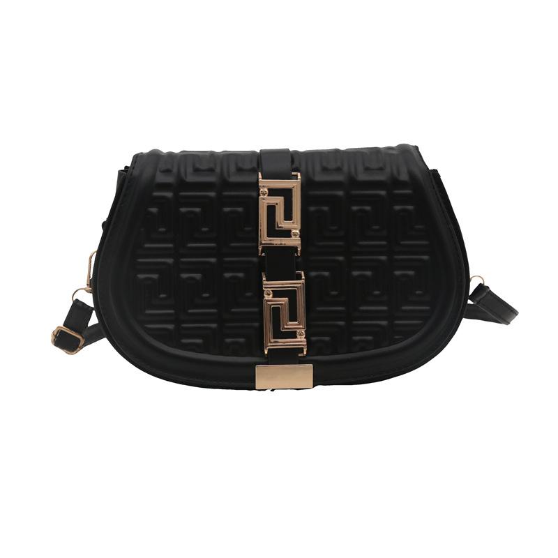 

Сумка-багет в стиле ретро с углублением под мышкой 2024 года, новая универсальная женская модная сумка через плечо в иностранном стиле, маленькая цепочка чёрный