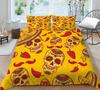Bedding Suit 3D Skull Print Bed Cover Home Bedclothes  Fashionable Duvet Cover Sets Polyester Single Double King Size