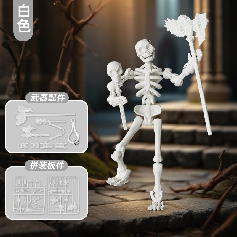 Non-Toxic 3D Skeleton Model Assembly Toy Multi Joint Mobile Skull And Bone Puppet Decoration Action Figures Anime Gifts Games Toys