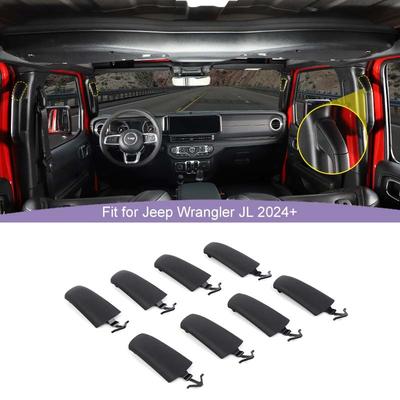 Car A/B Pillar Handle Hole Cover Stickers For Jeep Wrangle JL For JT Gladiator 2024 Up Exterior Accessories