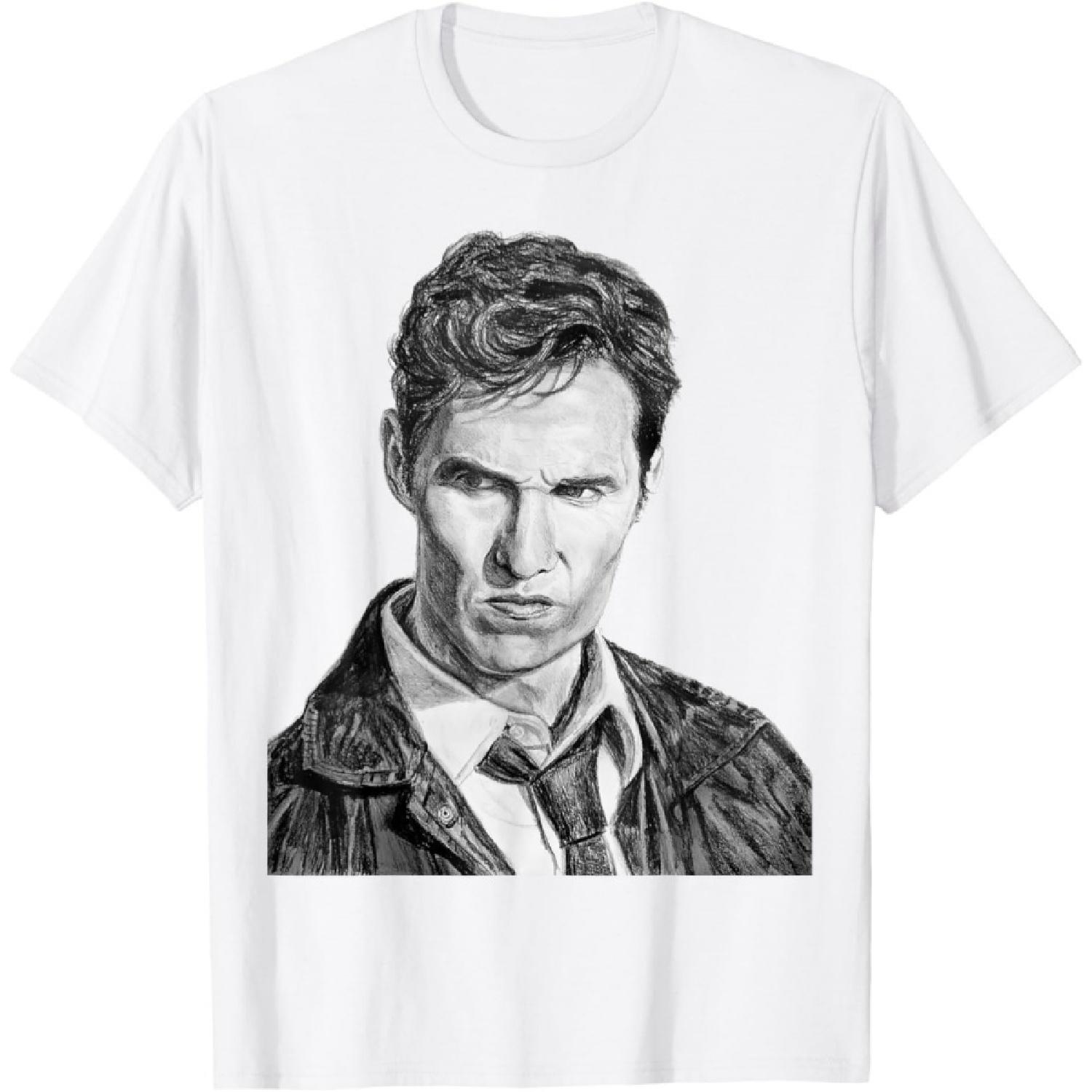 True Detective Rust Cohle Novelty Tee Sketch(1) S белый