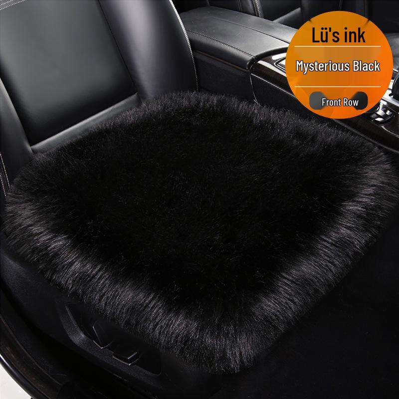 Plush Winter Car Seat Cushion - Furry Single Piece for Rear Seat Comfort