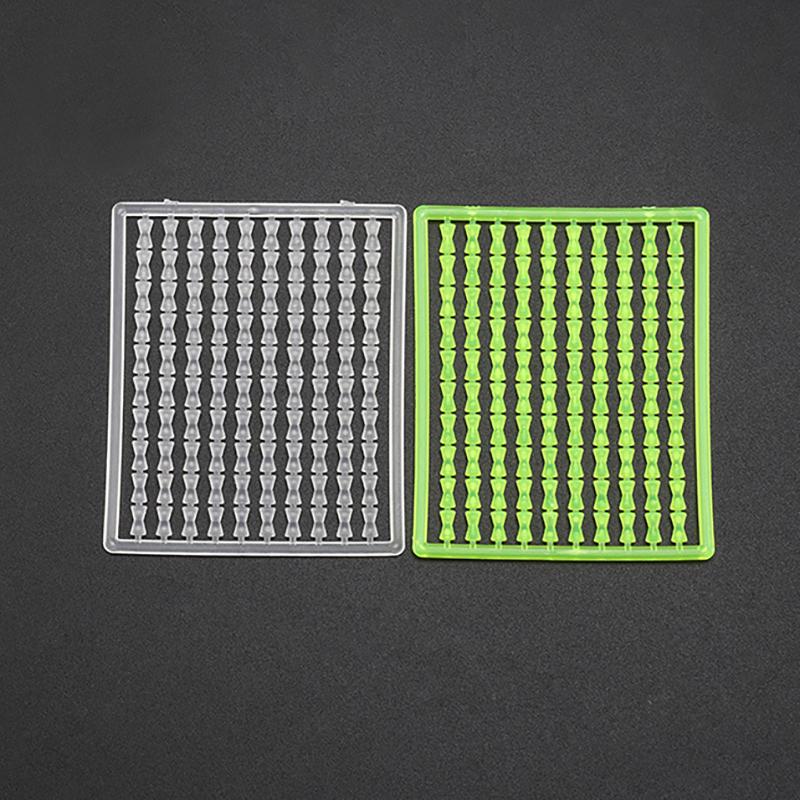10Cards/Lot 1000Pcs Carp Fishing Hair Stops For Bait Dumbell Shape Small Fishing Bobber Stop Bead Fishing Tackle