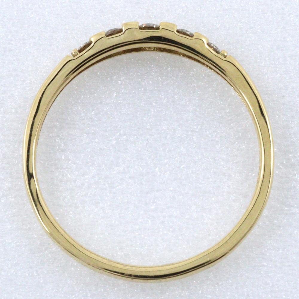 Ring K18 yellow gold/diamond #8.6(US Size) 1.8g Women Used