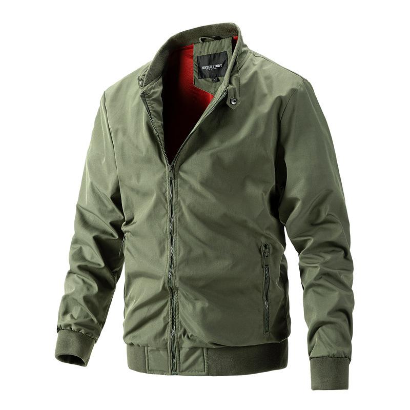 Men's Jacket, Spring and Autumn Casual Thin Baseball Jacket, Workwear Jacket, Flight Jacket