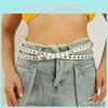 Fashionable Solid Color Porous Design Women Slim Waist Belt For Hiphop And Street Fashion