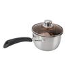 Stainless Steel Saucepan Small Milk Pan Rapid Heat Transfer Prevent Scalding Thickened Single Handle Cooking Pot Soup