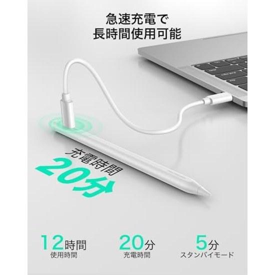 ESR iPad Stift Find My Funktion kompatibel A16 10 9 8 7 Air 11 13 Pro 12.9 Mini 6 5 beinhaltet Neigungserkennung Apple Pencil Weiß