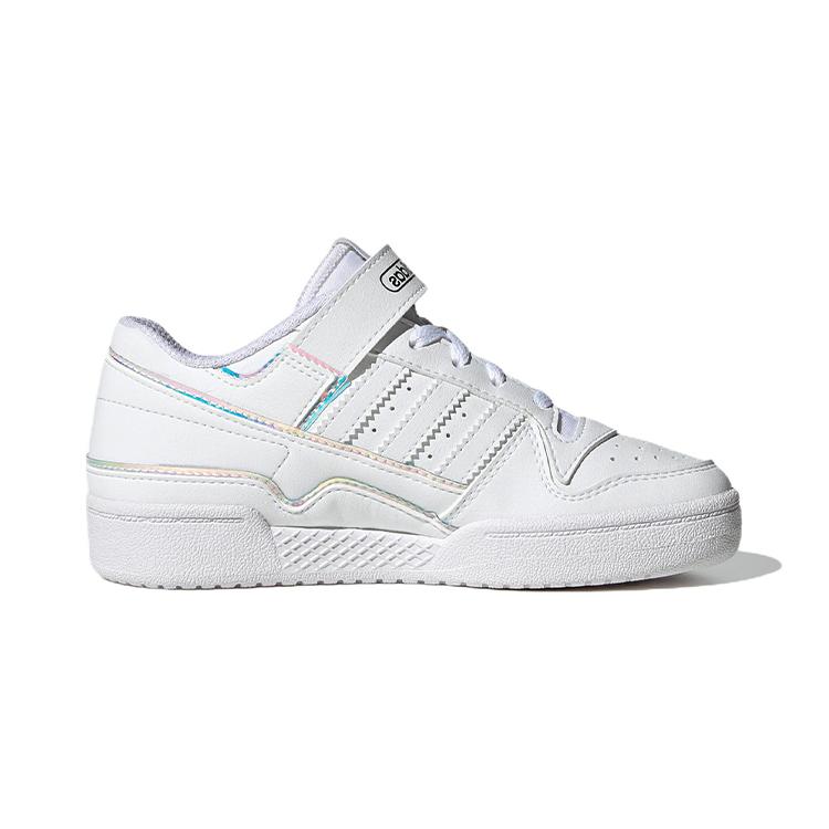 adidas Originals FORUM Low C Abrasion Resistant Cushioning Low Top Skateboard Shoes White Children Aged 3 7 Years Old GY9254