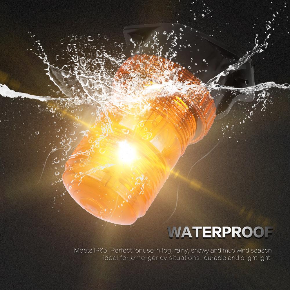 LED Car Flashing Beacon Strobe Emergency Light Flash Lamp Amber 12V-30V