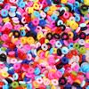 100pcs 6/7mm Colorful Elastic Silicone O-Ring Positioning Beads Stopper Beads For Leather Bracelet Jewelry Making Accessories
