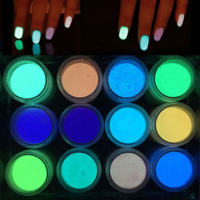 2g Spiegeleffekt Leuchtendes Nagelpulver Fluoreszierendes Glitzer-Manikürepigment