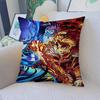 Japanese Anime Akaza D-Demon Slayer Cushion Cover Car Throw Pillow Case For Sofa Car Christmas Gift 40x40cm 45x45cm