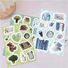 16 INS Simple Fenggu Card Collage Stickers DIY Hand Account Small Card Mobile Phone Case Decoration Korean Style