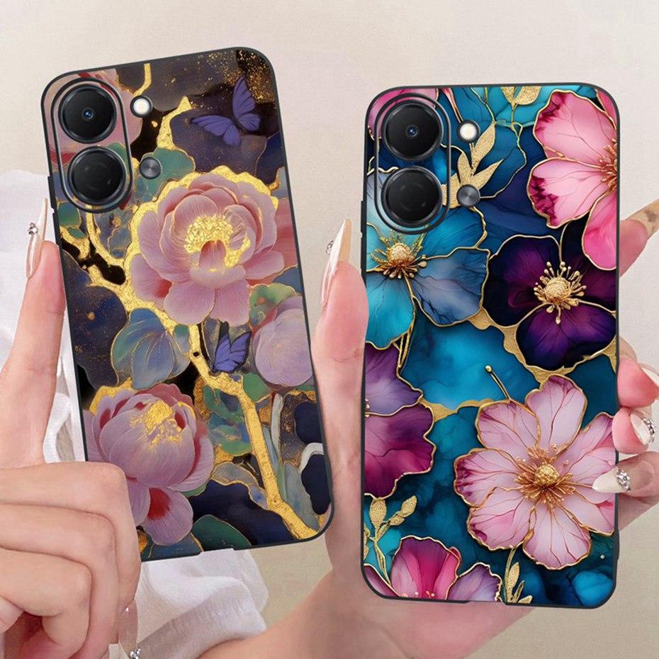 Cute Printing Phone Case For Tecno Spark GO 3 KN3 Soft Black Silicone TPU Cases For Tecno Spark Go3 Covers Bumpers