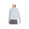 Nike Air Solid Color Logo Corduroy Full-Zip Stand Collar Jacket Women Jacket Gray DQ6929-043