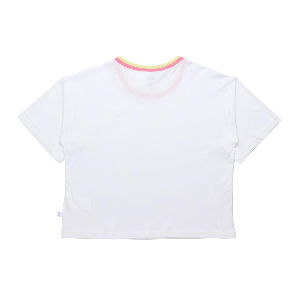 Puma Celebration Style Tee Women Tops White 586043-02