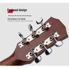41" Round Cutaway Folk Guitar - All Linden Wood
