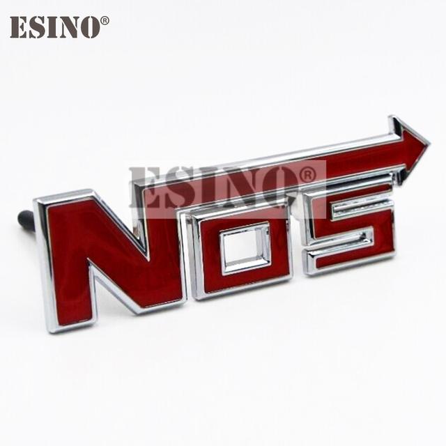 Car Styling Universal 3D Metal Chrome Zinc Alloy Emblem NOS Nitrogen Car Body Badge Sticker Decal Auto Accessory