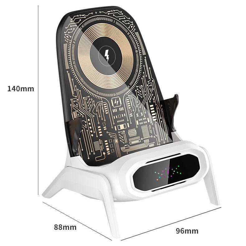 Fast Charging Transparent Wireless Speaker & Phone Holder with Magnetic Suction