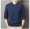 Men's Solid Color Fleece-Lined Sweatshirt, 2025 Autumn/Winter Collection - Thick, Double-Sided German Fleece, Round Neck, Casual Warm Base Layer