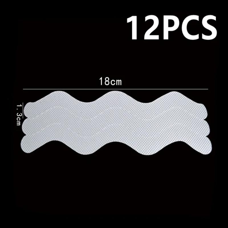 

12PCS Transparent Anti-slip shower stickers Non-Slip Tape Strips Safety Shower Treads Stickers Bathtub Non Slip Stairs Step