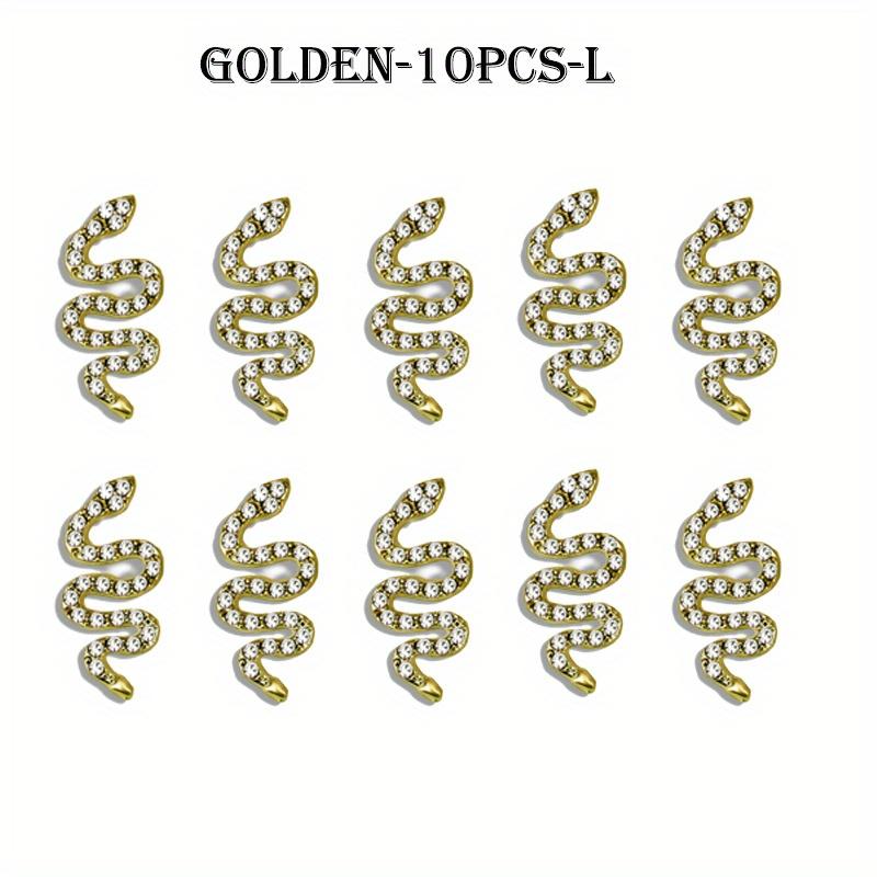 Holding Drill Snake Nail Jewellery Alloy Metal Nail Drill Three-dimensional Snake Around the Crooked Heart Drill DIY Accessories