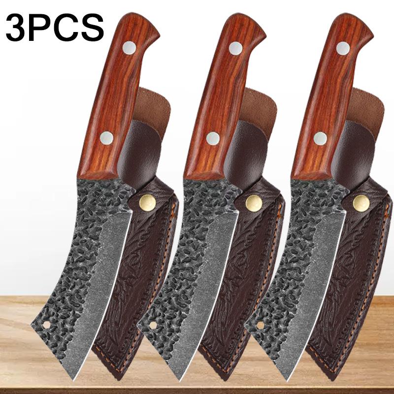 Kitchen Knife Handmade Butcher Meat Cleaver Bone Knife Stainless Steel Fruit Vegetable Fish Slicing Boning Knives Cooking
