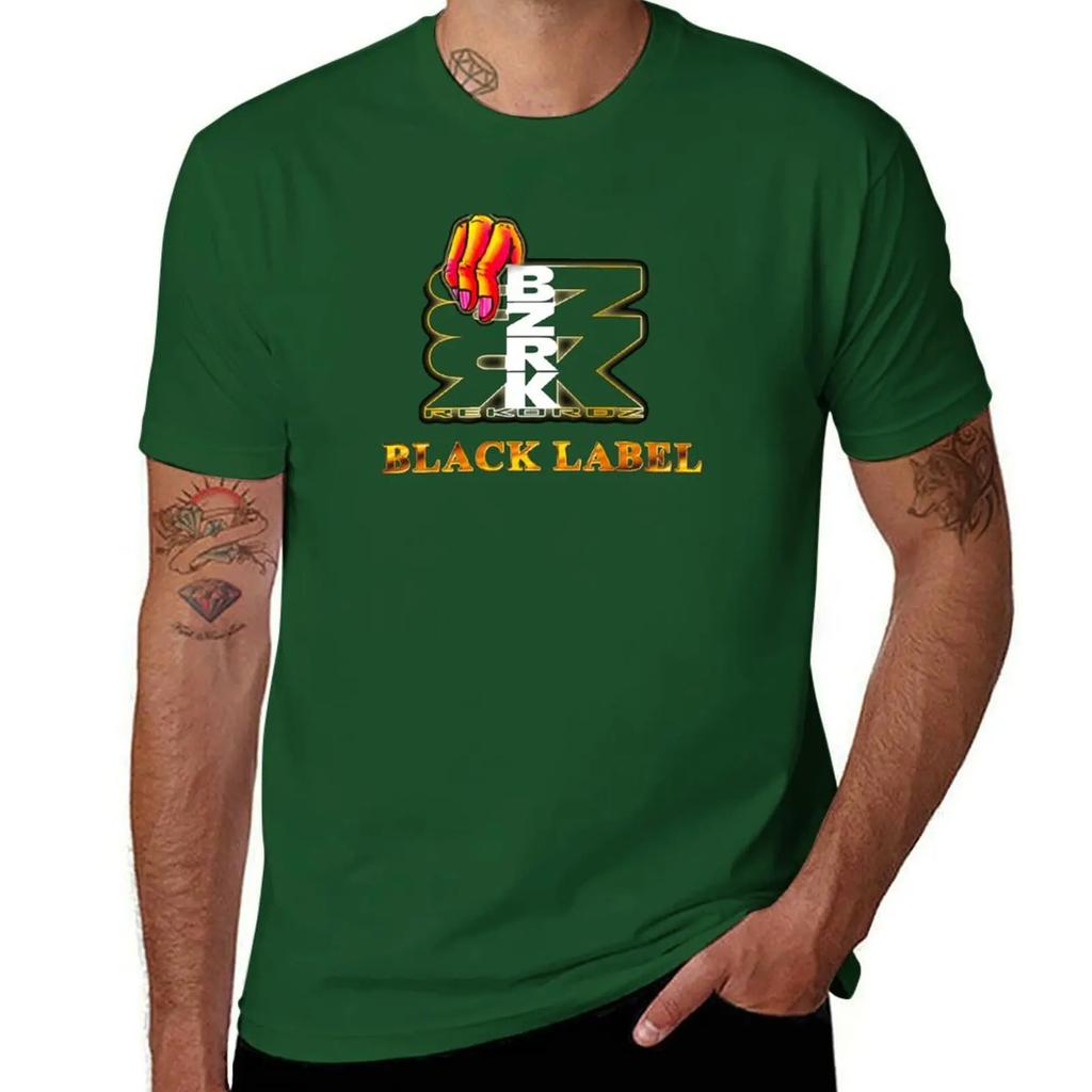 Bzrk Black Label TShirt blacks plain vintage t shirt men