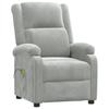 Electric Massage Chair Light Grey Velvet