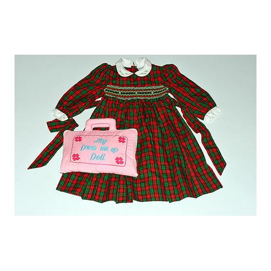 Dress Smocking Dress Embroidery Smocking Dress Cloth Picture Book Cloth Dress Up Bag Tartan Check 100 & My Dress Up Doll Dress Up Gift Set Choose!!