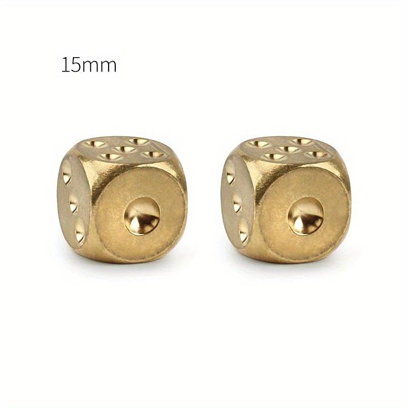 2pcs/lot Copper Dice Brass Dice Sieve Creative Mahjong Dice Bar Tool Outdoor Small Toy 13mm/15mm