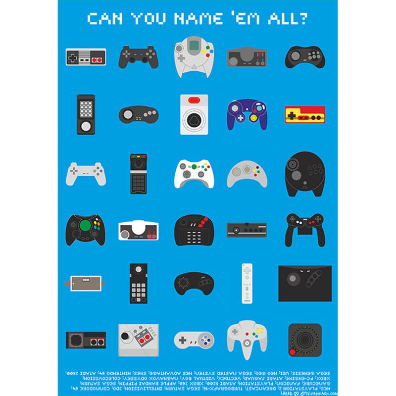 Video Game Controllers Canvas Painting Handheld Game Console Posters Prints Wall Art Pictures for Living Room Wall Decor Cuadros