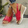 Fashion Sexy Back Strap Peep Toe Sandals Women 2025 Summer Fashion Chunky Platform Wedge Heel Sandals Comfortable Soft Sole Shoes