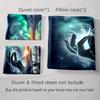 Aurora time landscape. Bedding Duvet cover sets Duvet covers Pillowcases gifts (1 * Duvet Cover 2 * Pillowcases, without duvet insert)