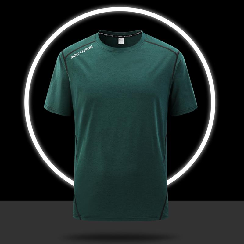 Sports T-shirt Men's Summer Loose Breathable Casual Ice Silk Short Sleeved Running Fitness Thin Half Sleeved T-shirt