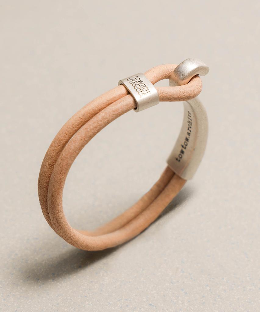 Towtow Archive Grit Leather Bracelet Vegetable