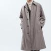 UNIQLO FW23 U Series Solid Layered Long Sleeve Trench Coat Unisex outerwear Light-Gray 462853-05