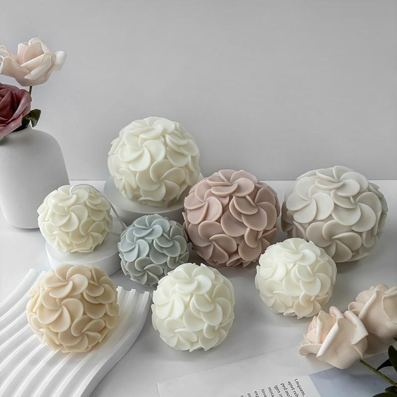 Silicone Soap Molds Flower Candle Mould Silicone Crafts Moulds Hydrangea Shaped Perfect Gift for DIY Hand-Making Lover