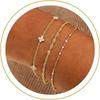14K Gold Plated Bracelet for Women, Stackable Link Bracelet Set