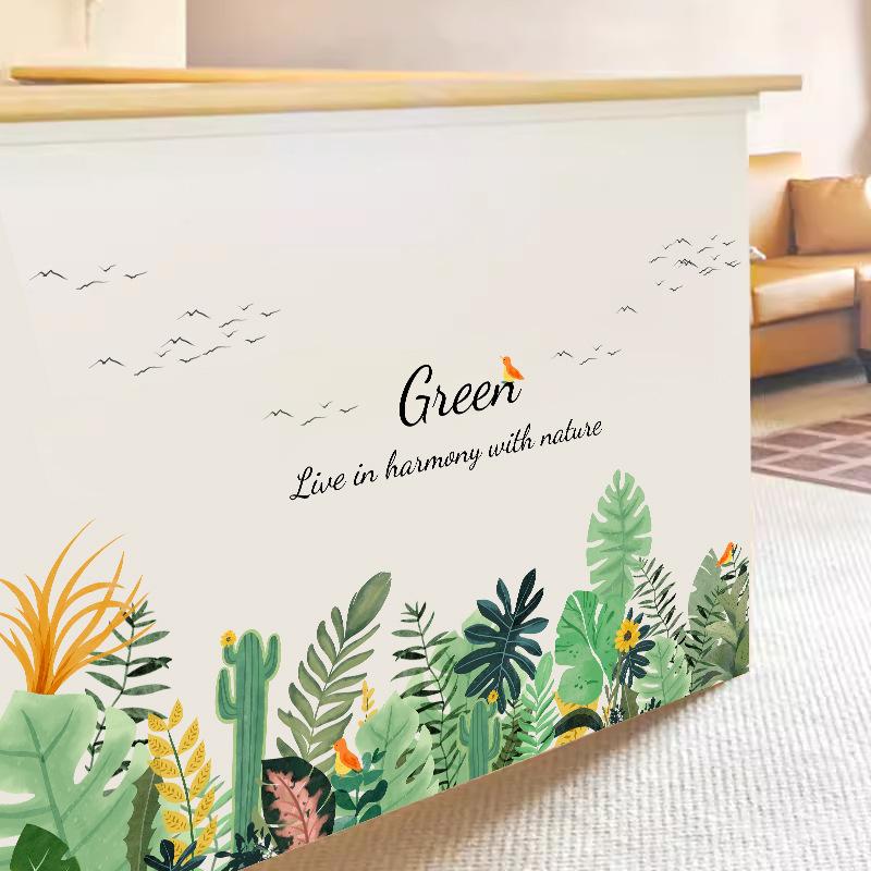 Plant hole repair wall stickers decorative stickers self-adhesive wall background wall wallpaper corners covering ugly skirting lines